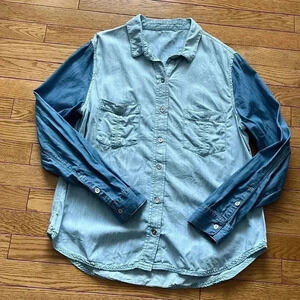 [LP]Gap Lycell  Blue Button LS Shirt